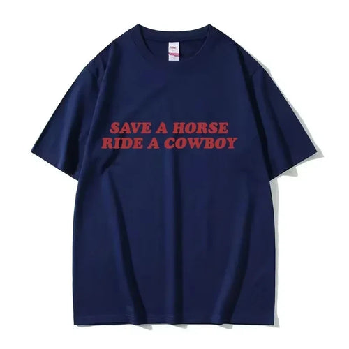 Cowboy Letter Print T-Shirt