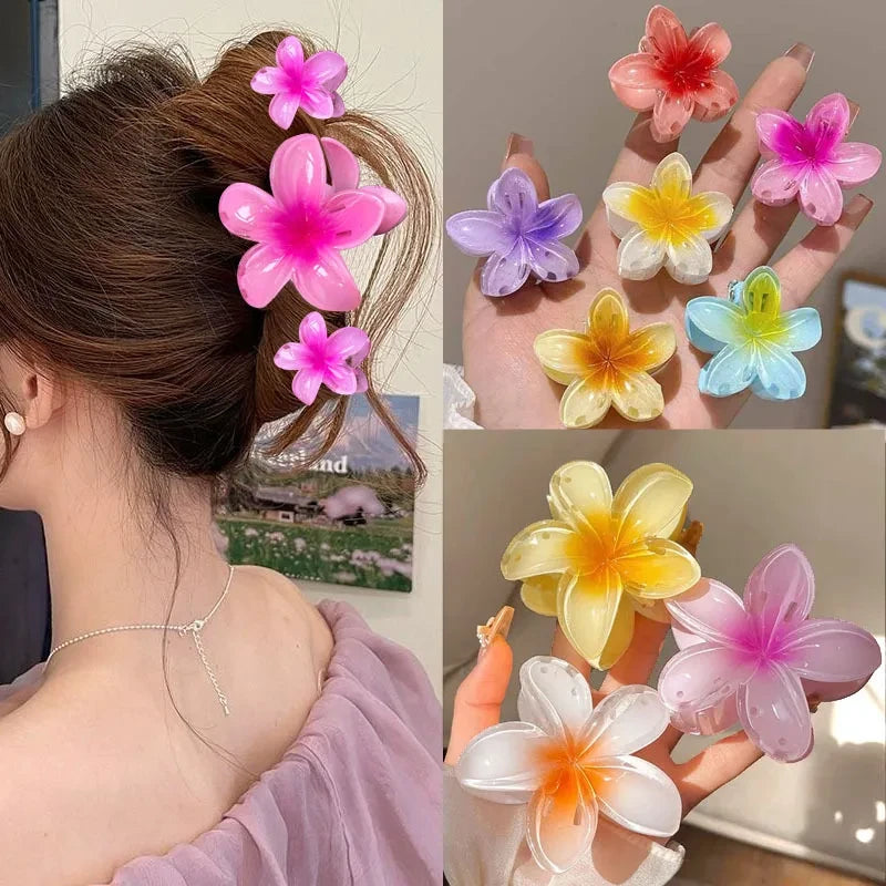 Hawaiian Flower Hair Clips