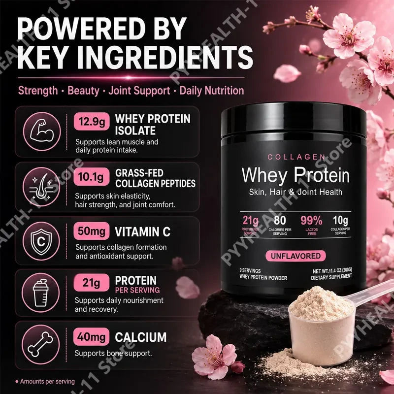 Unflavored Whey Collagen Powder