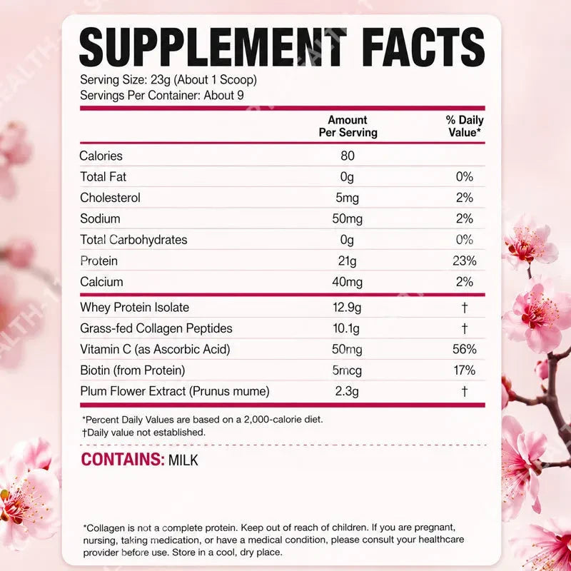 Unflavored Whey Collagen Powder