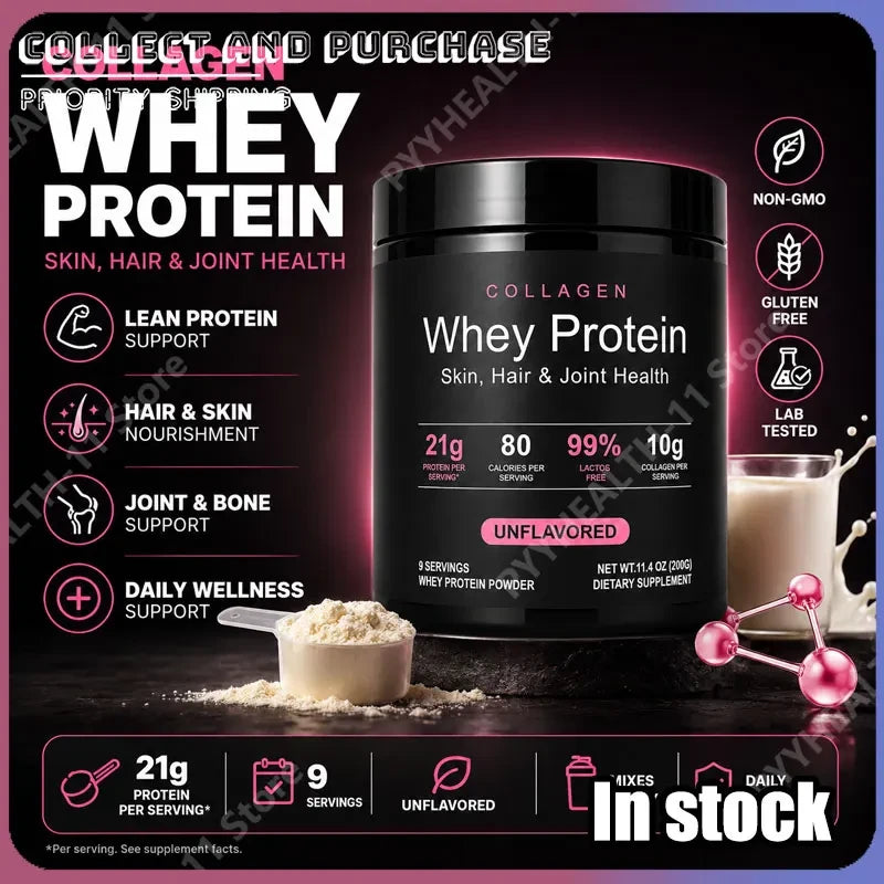 Unflavored Whey Collagen Powder
