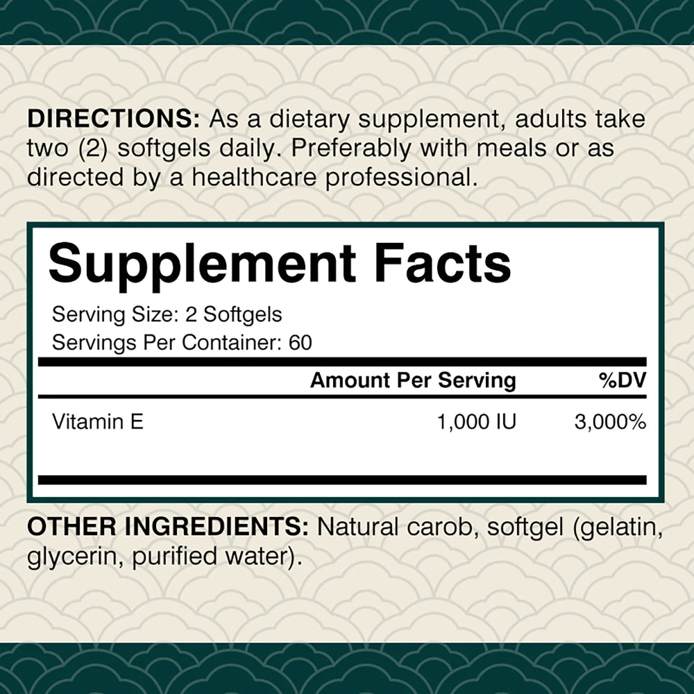 Vitamin E 1000IU Capsules