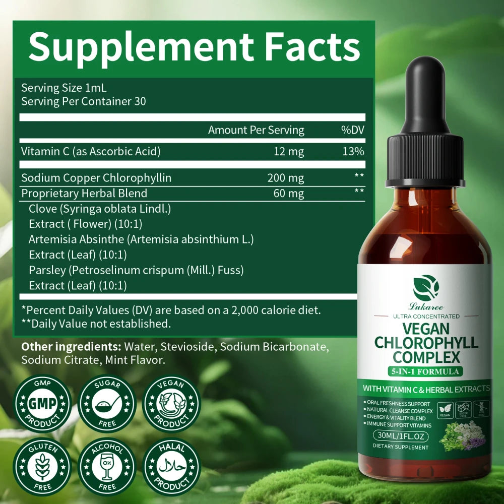 Chlorophyll Liquid Drops