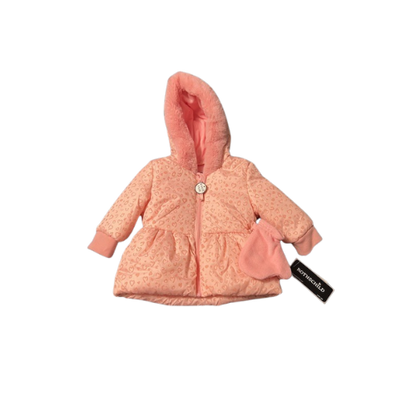 Pink Hooded Coat with Mittens