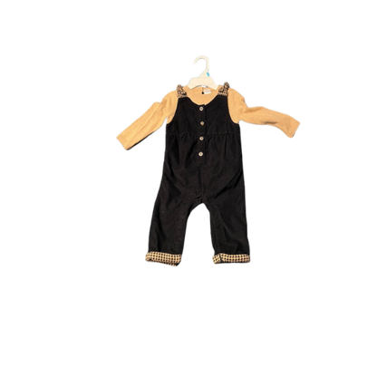 Black/Beige Overall Set