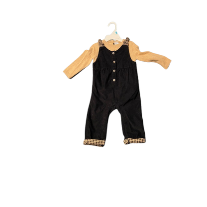 Black/Beige Overall Set