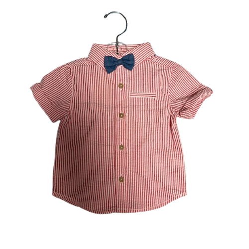 Button-Up Bow Tie Shirt